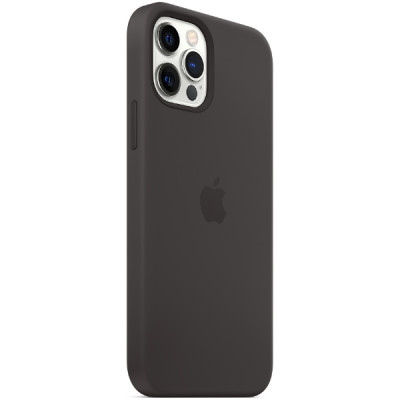 Силиконови гърбове Силиконови гърбове за Apple Iphone Луксозен силиконов гръб оригинален MHLG3ZM/A OFFICIAL Apple Silicone Case With MagSafe за Apple iPhone 12 Pro Max 6.7 черен